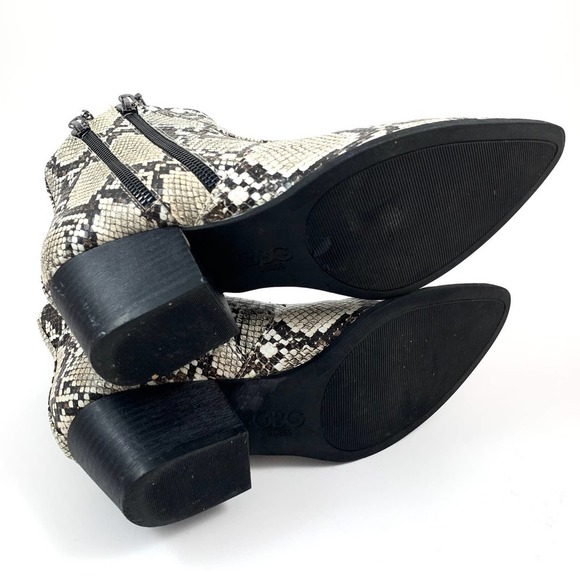 GUESS faux snakeskin python cowgirl ankle boots - Picture 8 of 14